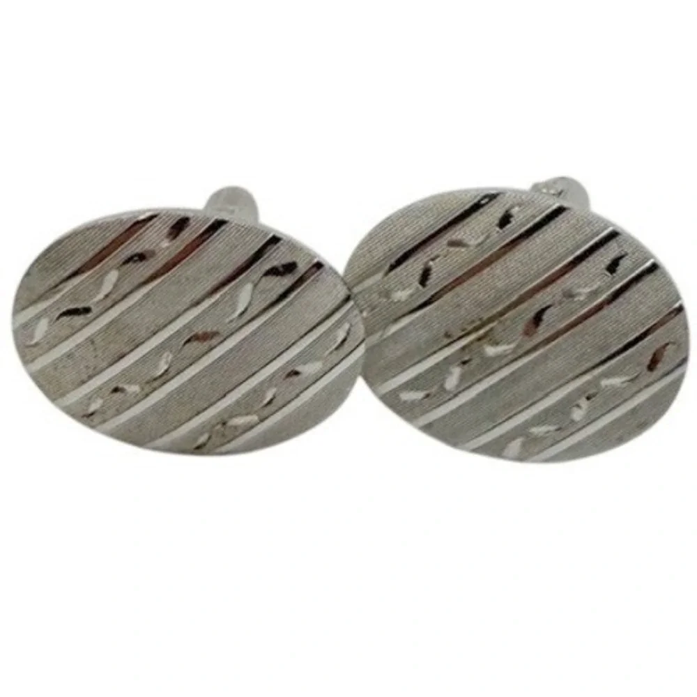 Vintage Swank Anson Mens Cufflinks Tie Bar Lot 5pc Silver Gold Tone Blue Stone